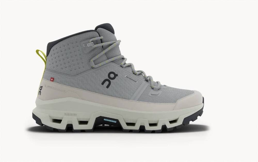 NEW ON CLOUD women's cloudrock mid waterproof sneakers in alloy/ice